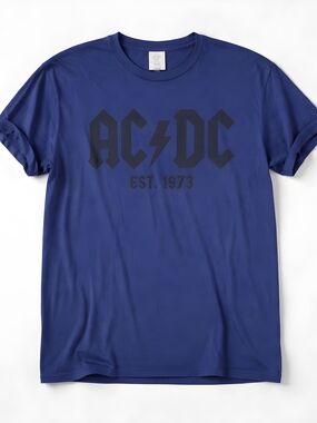 AC/DC band Cotton tshirt graphic tee Port & Company T Shirt